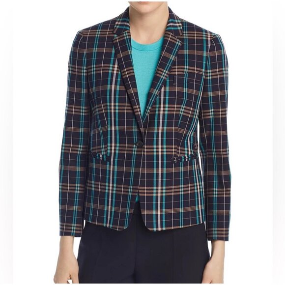 Hugo Boss Jilesa Plaid Blazer Jacket - Picture 1 of 7